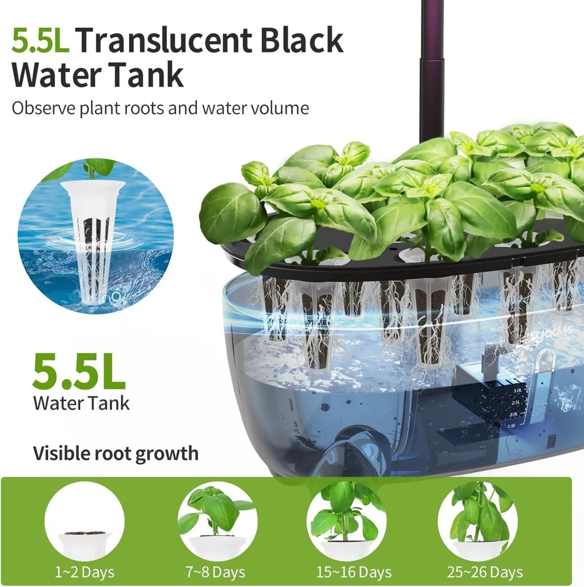 Hydroponic Growing System Kit 12 Pods Smart Herb - Image 3