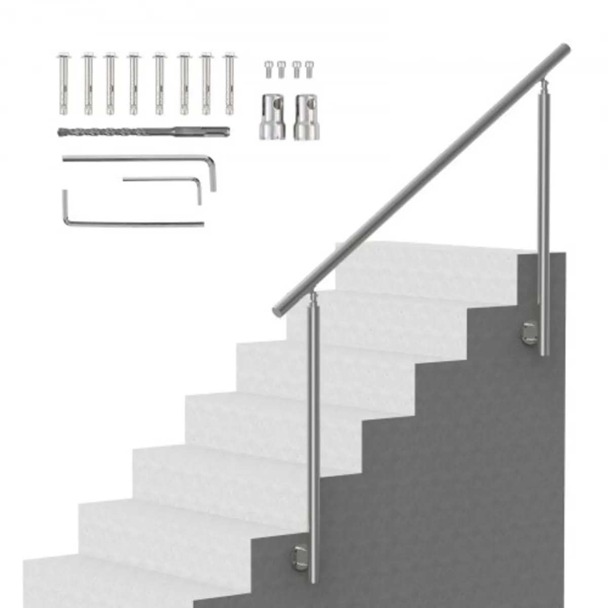149.9 cm Handrails for Outdoor Steps Staircase for - Image 1