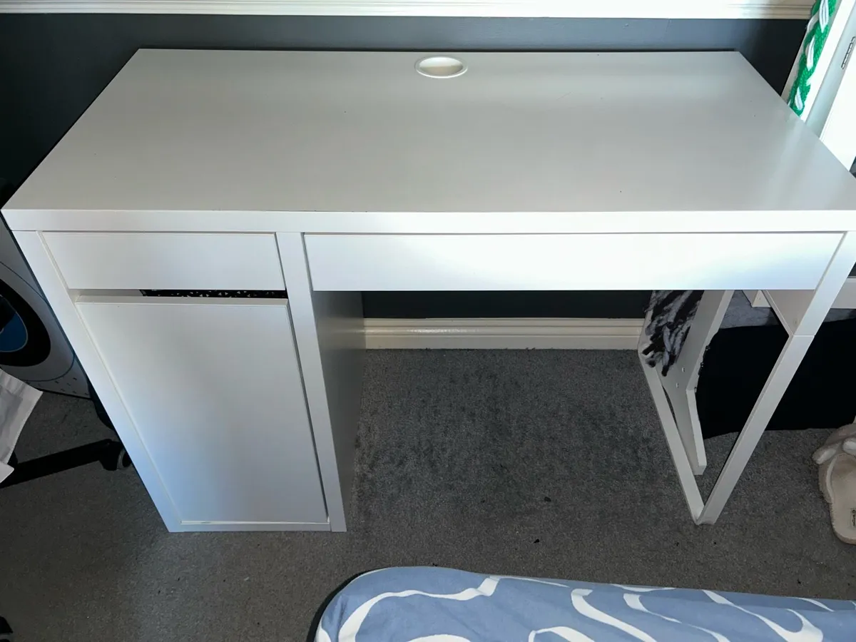 White IKEA Desk - Image 1
