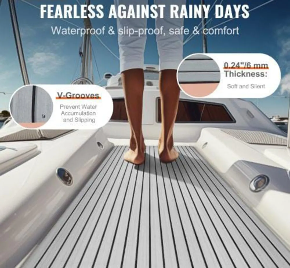 Boat Flooring, EVA Foam Boat Decking 240 x 116.1 c - Image 4