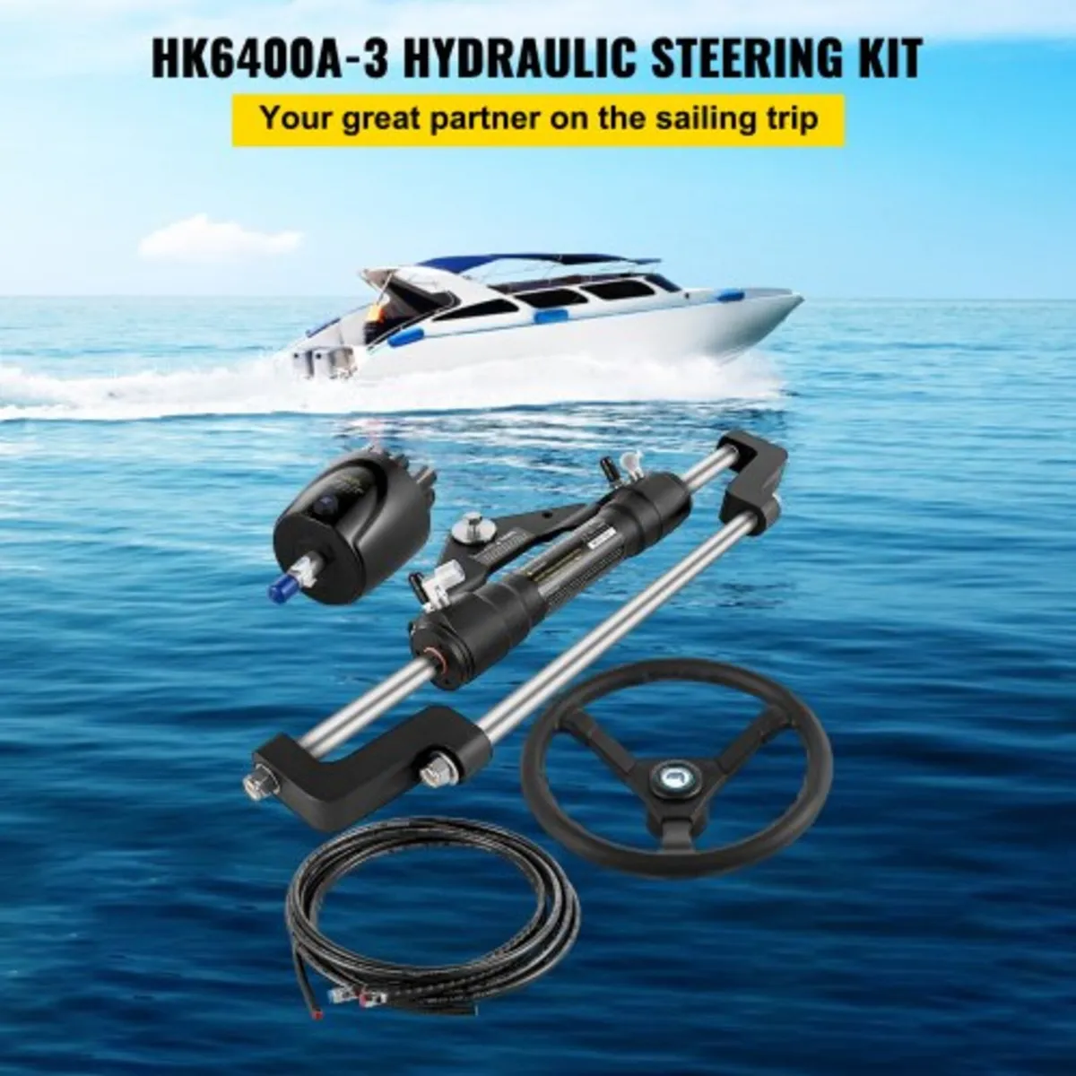Hydraulic Boat Steering Kit, 300HP Hydraulic Steer - Image 3