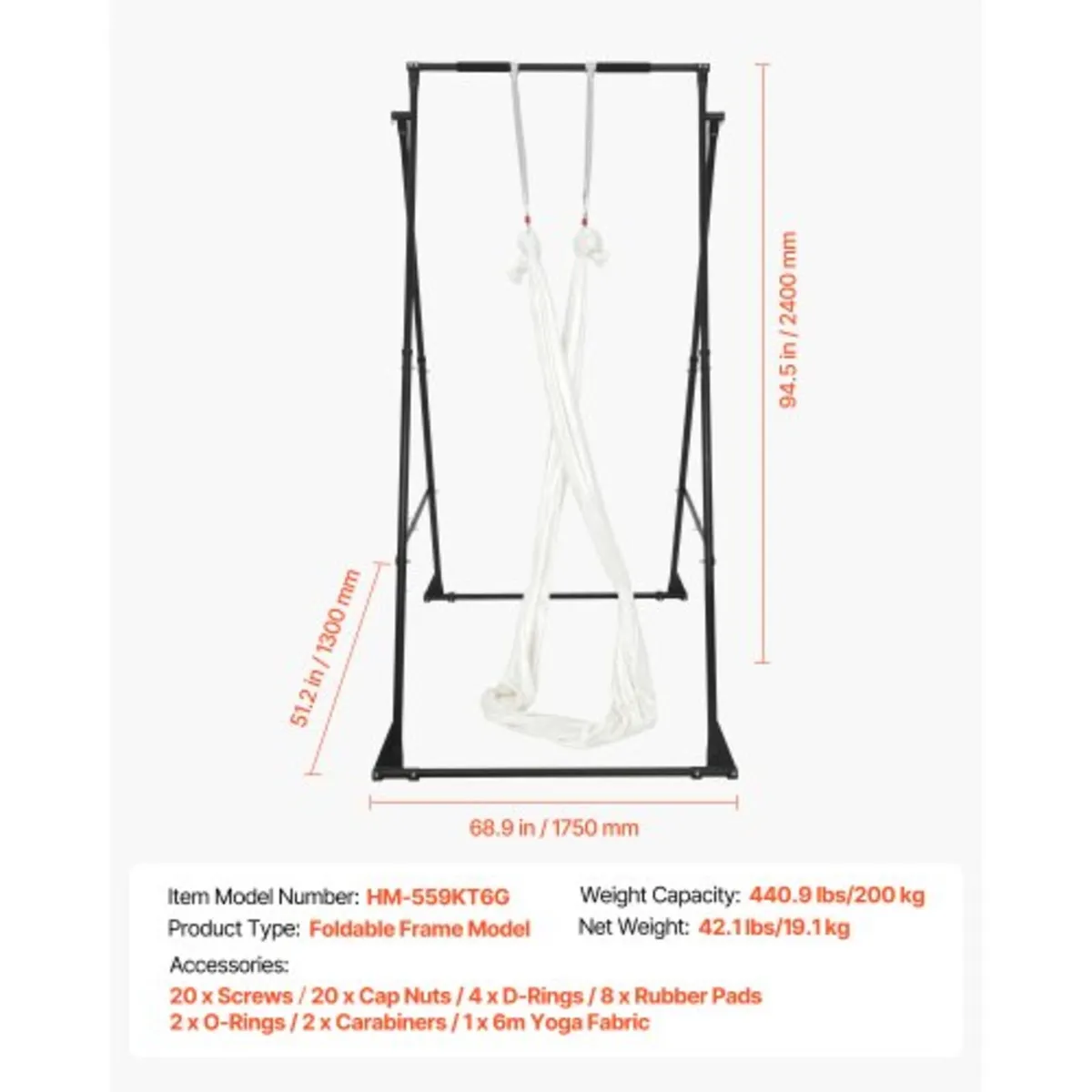 Yoga Stand Frame, Max 200 kg Load Swing Stand, Tri - Image 3