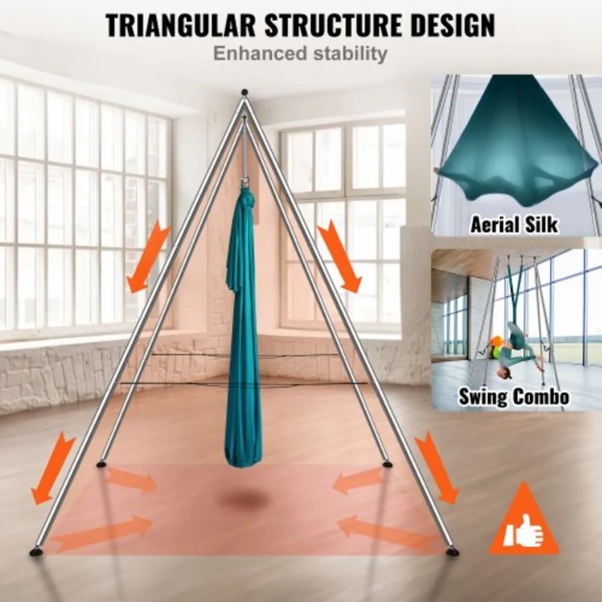 Aerial Yoga Frame & Yoga Hammock, 9.67 ft Height P - Image 4