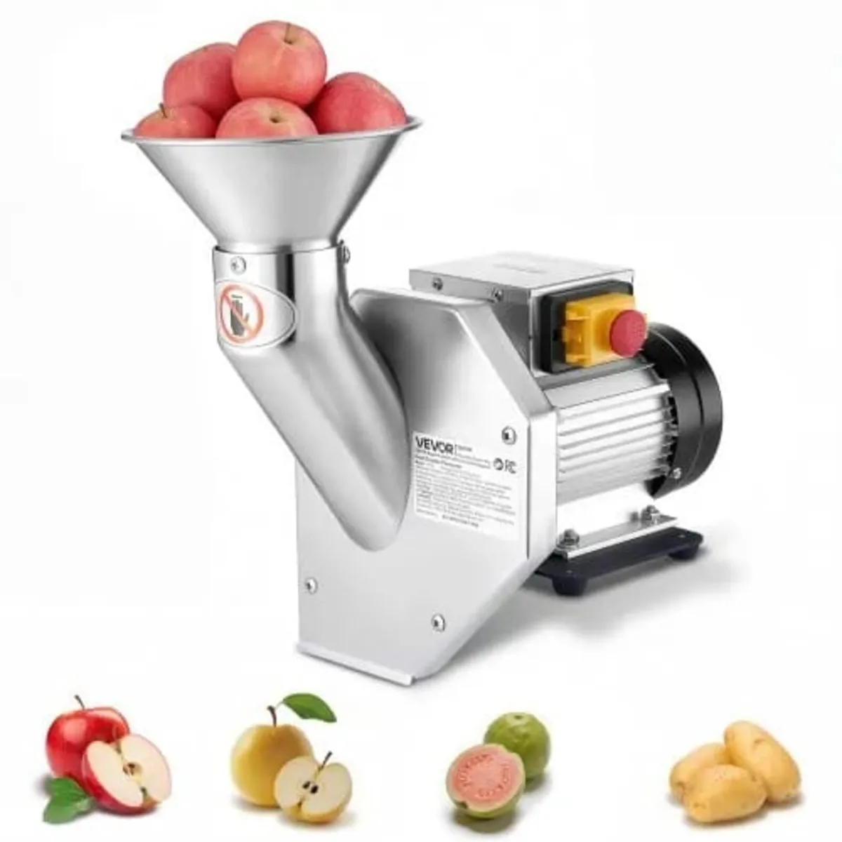 550W Electric Fruit Apple Crusher, SUS304 Desktop - Image 1