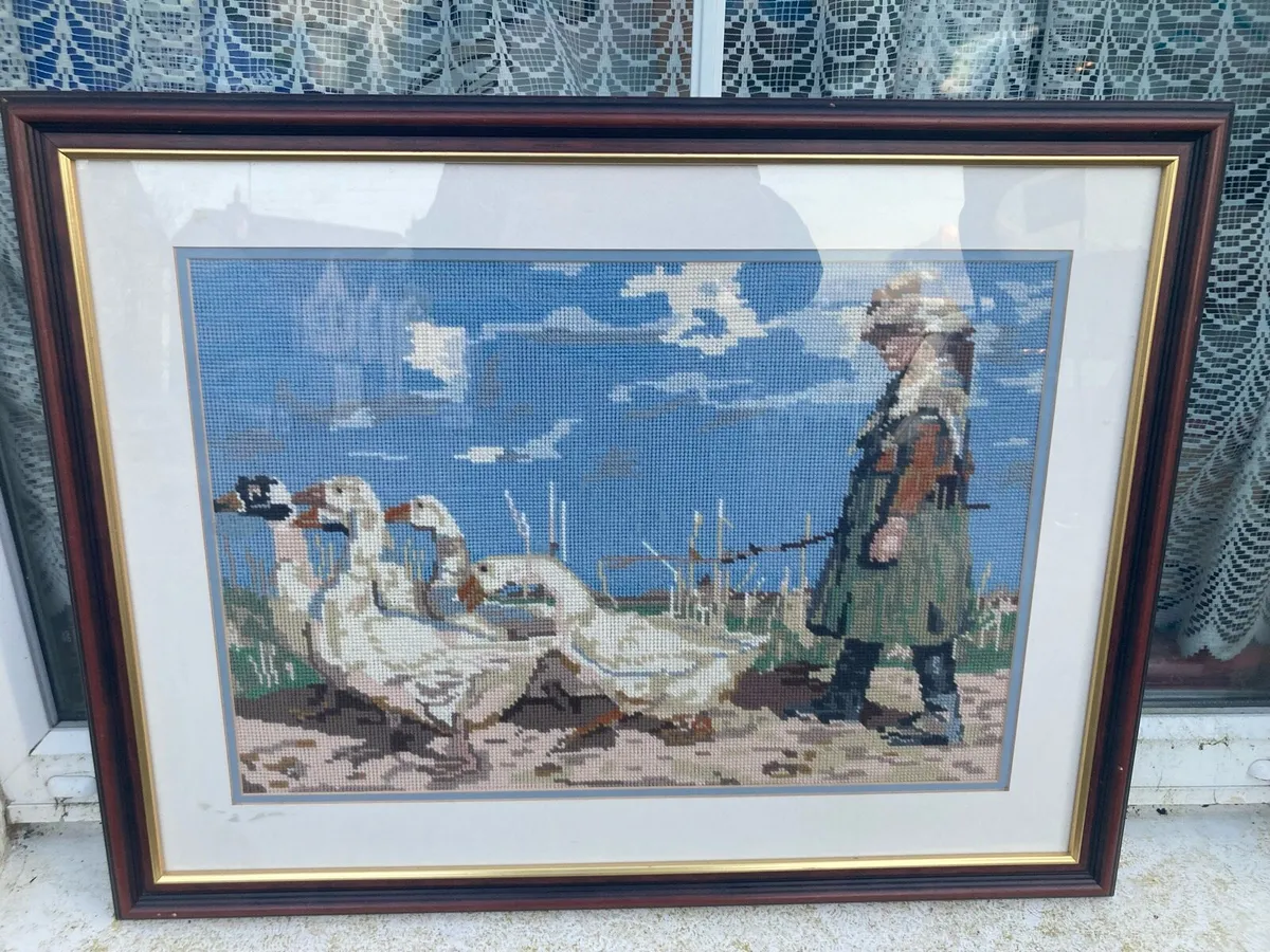 Framed tapestry free postage