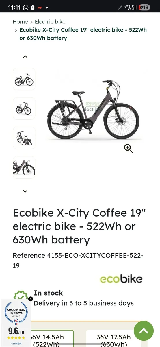 Eco-Bike 500w 1 year old. 19" - Image 1