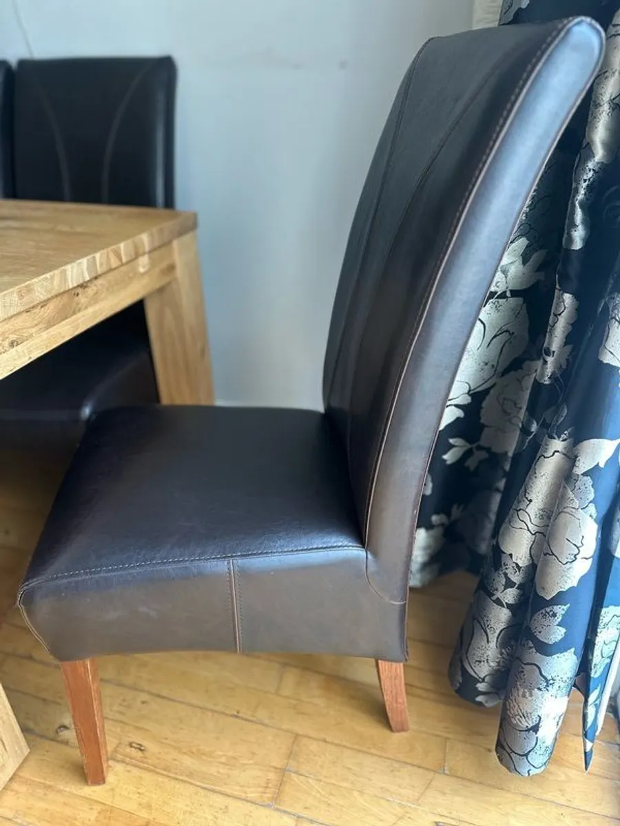 Set of 8 Leather Dining Chairs - Image 2