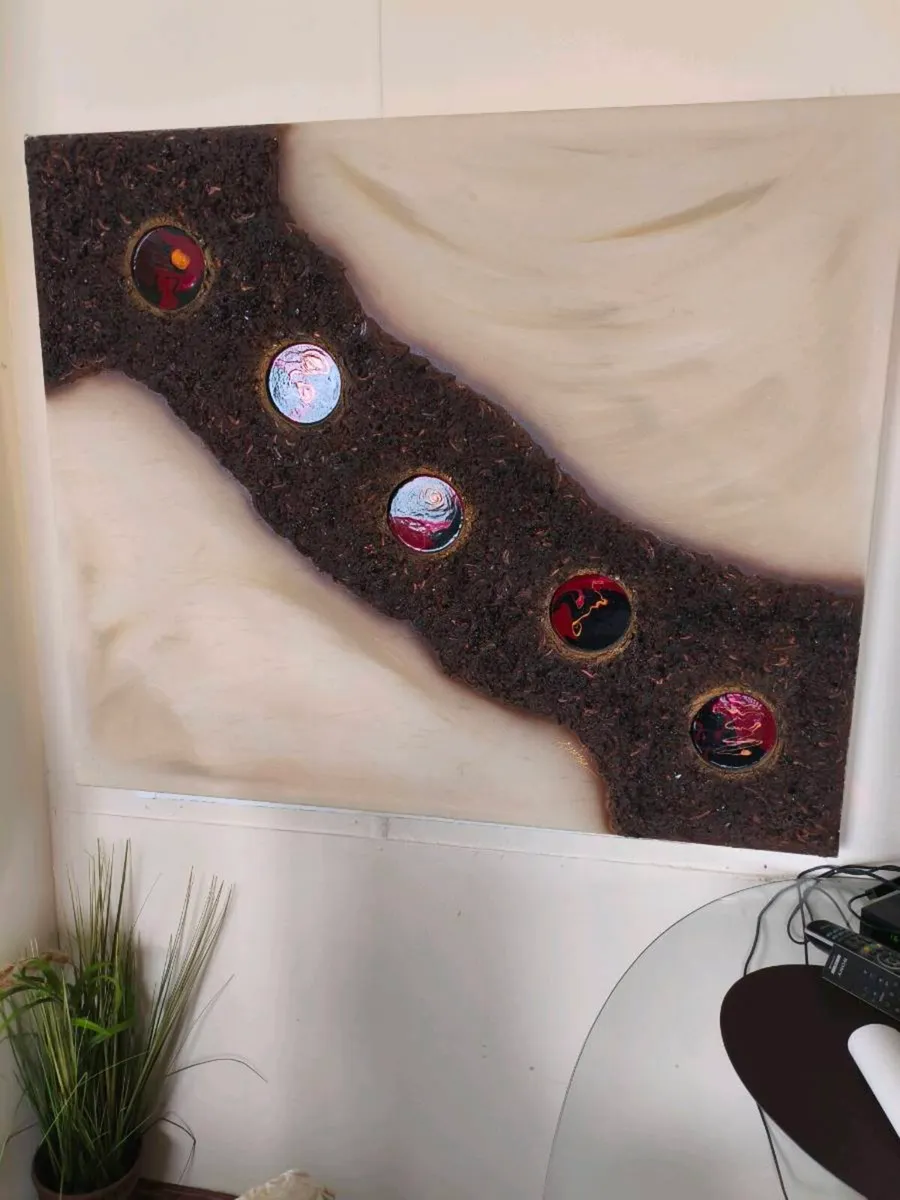 4 ft by 4 ft canvas picture like new heavy 35 - Image 4