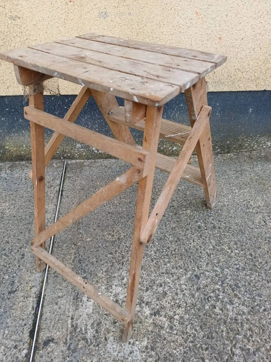 1940/50s Household Stepladder - Image 2