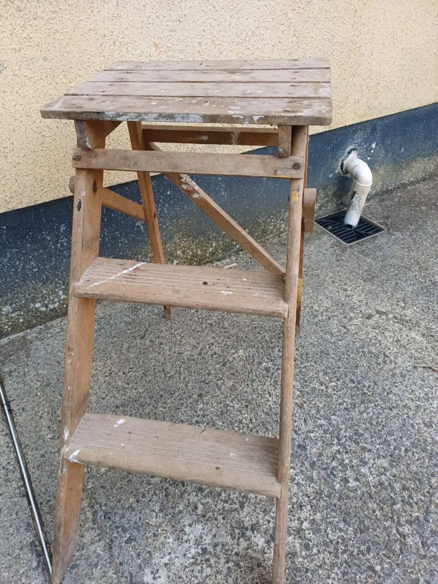 1940/50s Household Stepladder - Image 4