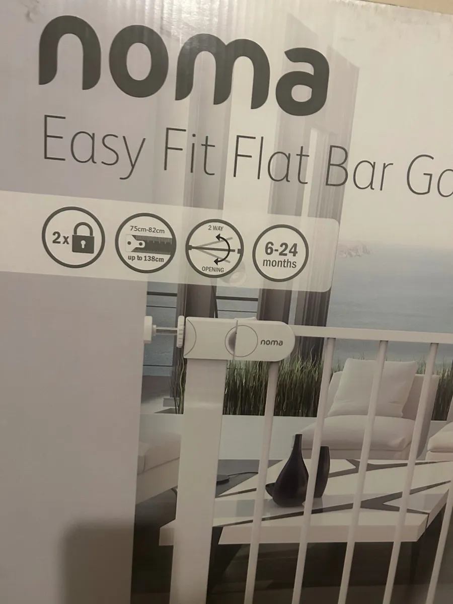 2 Noma white baby / stair gate from Smyths - new - Image 3