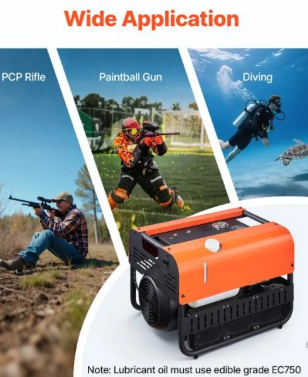 PCP Air Compressor, 4500PSI/30Mpa Diving Scuba - Image 4