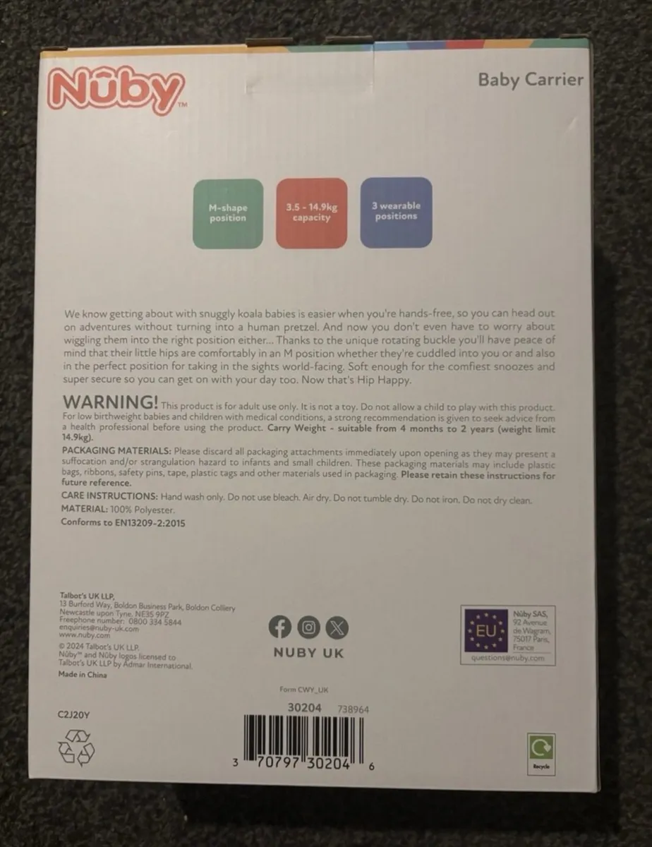 FREE Nuby Baby Carrier - Image 3