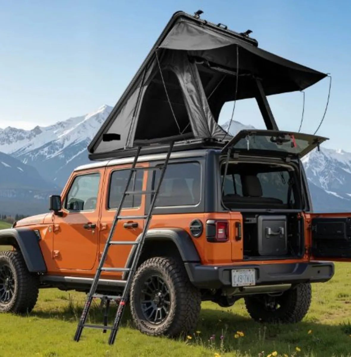 Rooftop Tent Hard Shell, 2-3 Person Aluminum Roof - Image 1