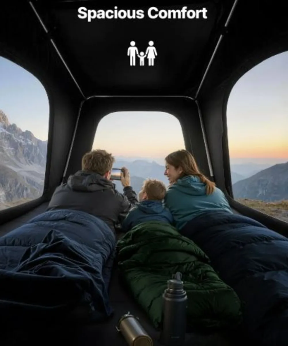Rooftop Tent Hard Shell, 2-3 Person Aluminum Roof - Image 3