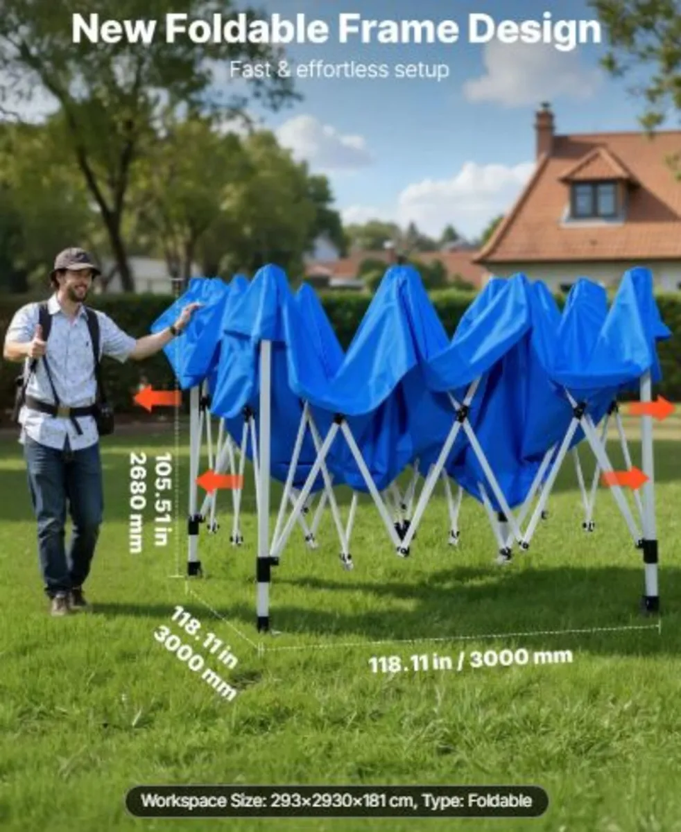 Portable Paint Booth Tent, 2930 x 2930 x 1810mm - Image 2