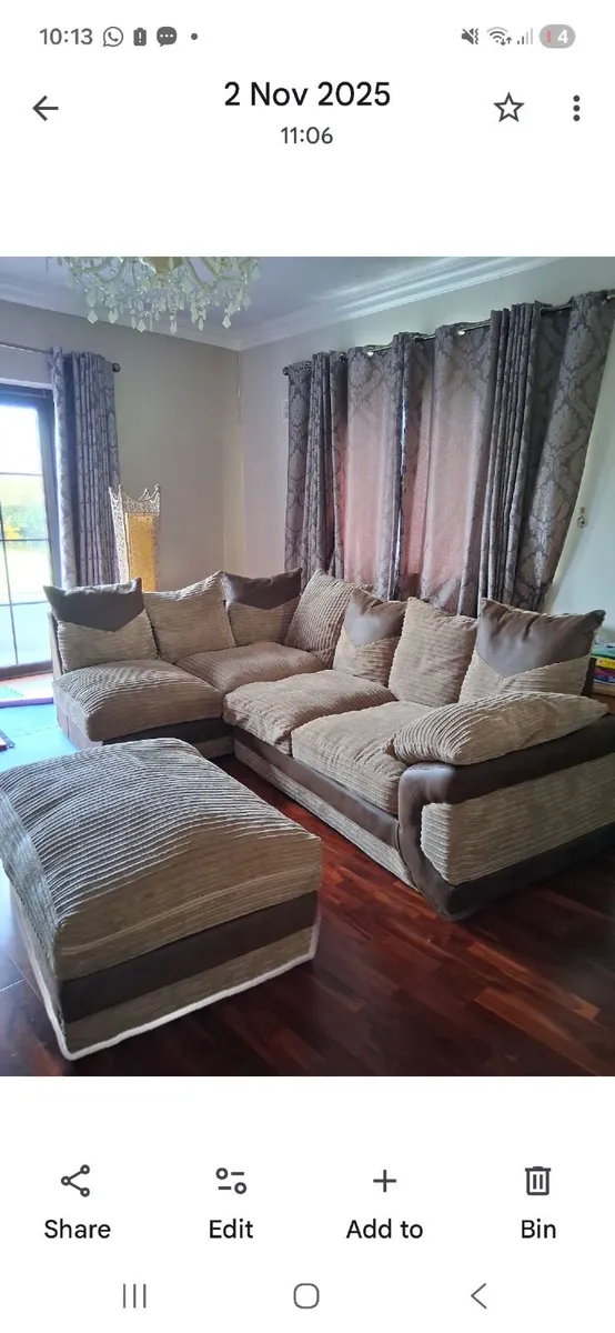 Corner Couch and footstool