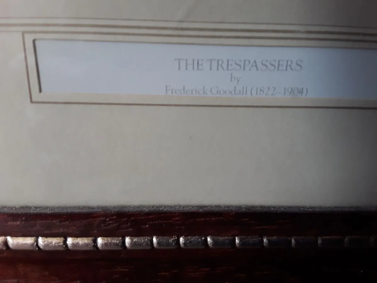 Lovely large picture titled the trespassers - Image 2