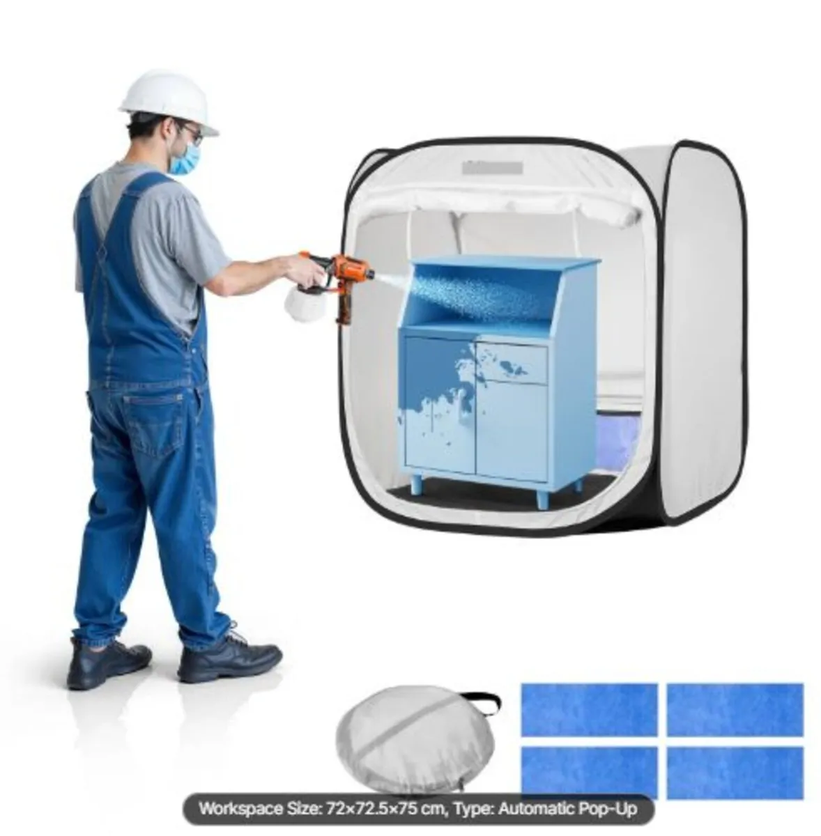 Portable Paint Booth Tent,720 x725 x 750mm Pop-Up - Image 1