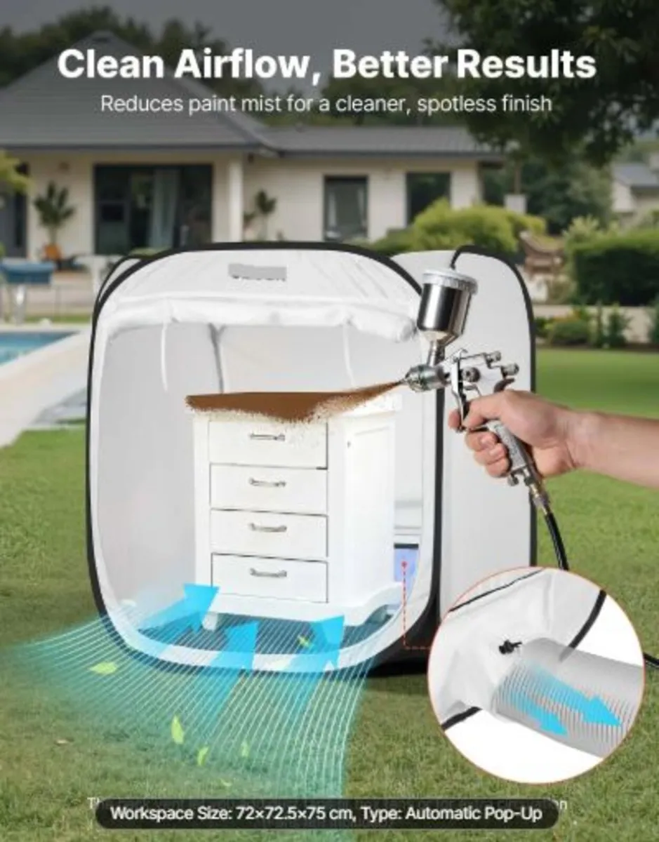 Portable Paint Booth Tent,720 x725 x 750mm Pop-Up - Image 3