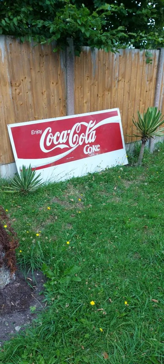 Vintage  Coca Cola Tin Sign - Image 1