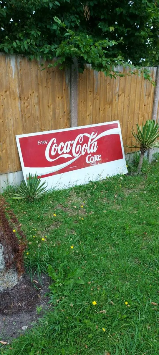 Vintage  Coca Cola Tin Sign - Image 2