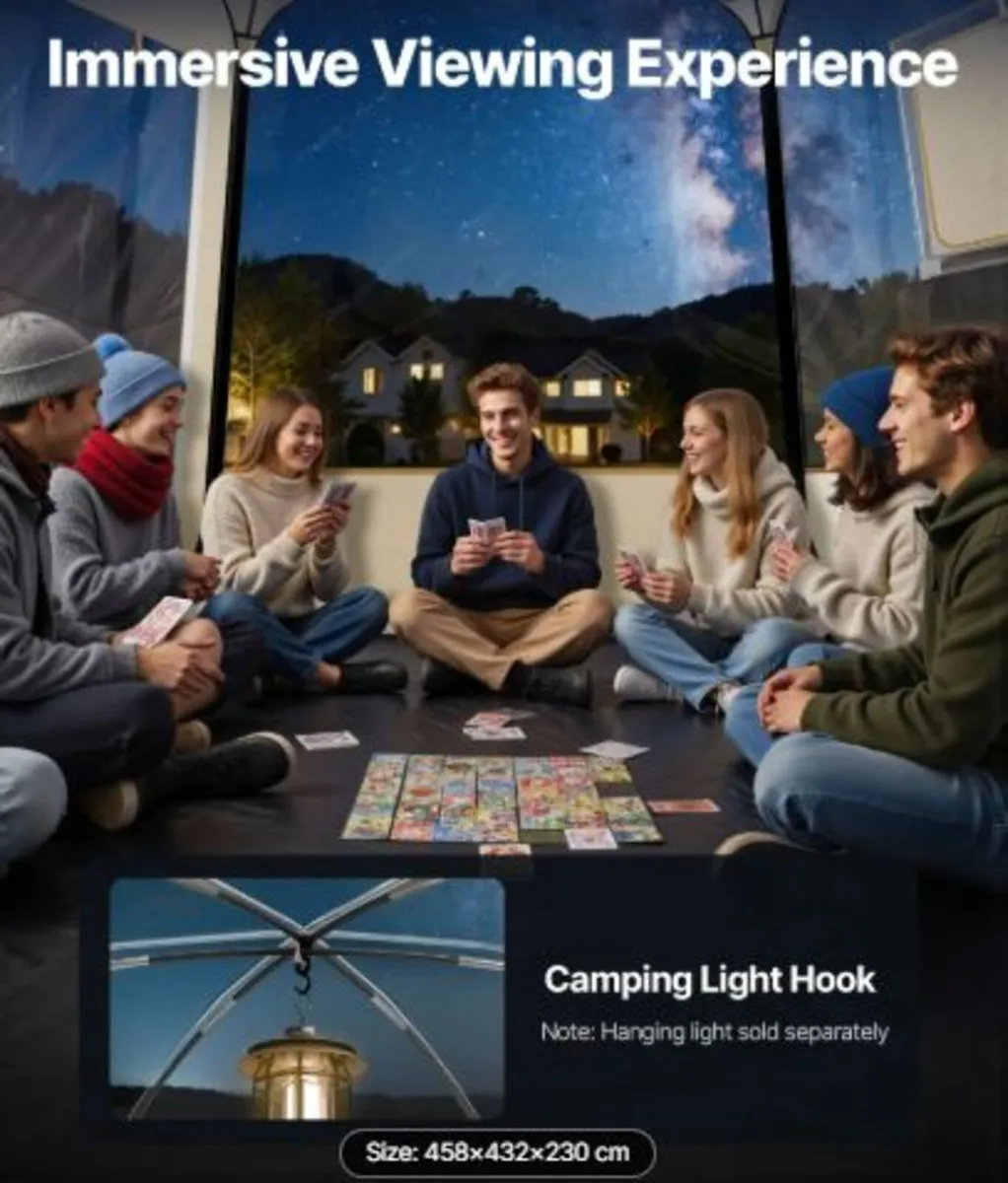 Pop up Bubble Tent, 4.58 x 4.32 m Waterproof & UV- - Image 3