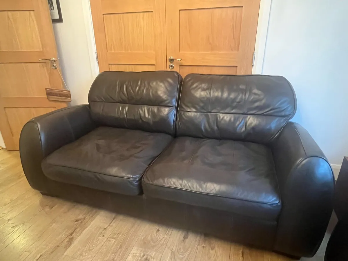 Leather 3 piece suite. Reduced to go ASAP - Image 2
