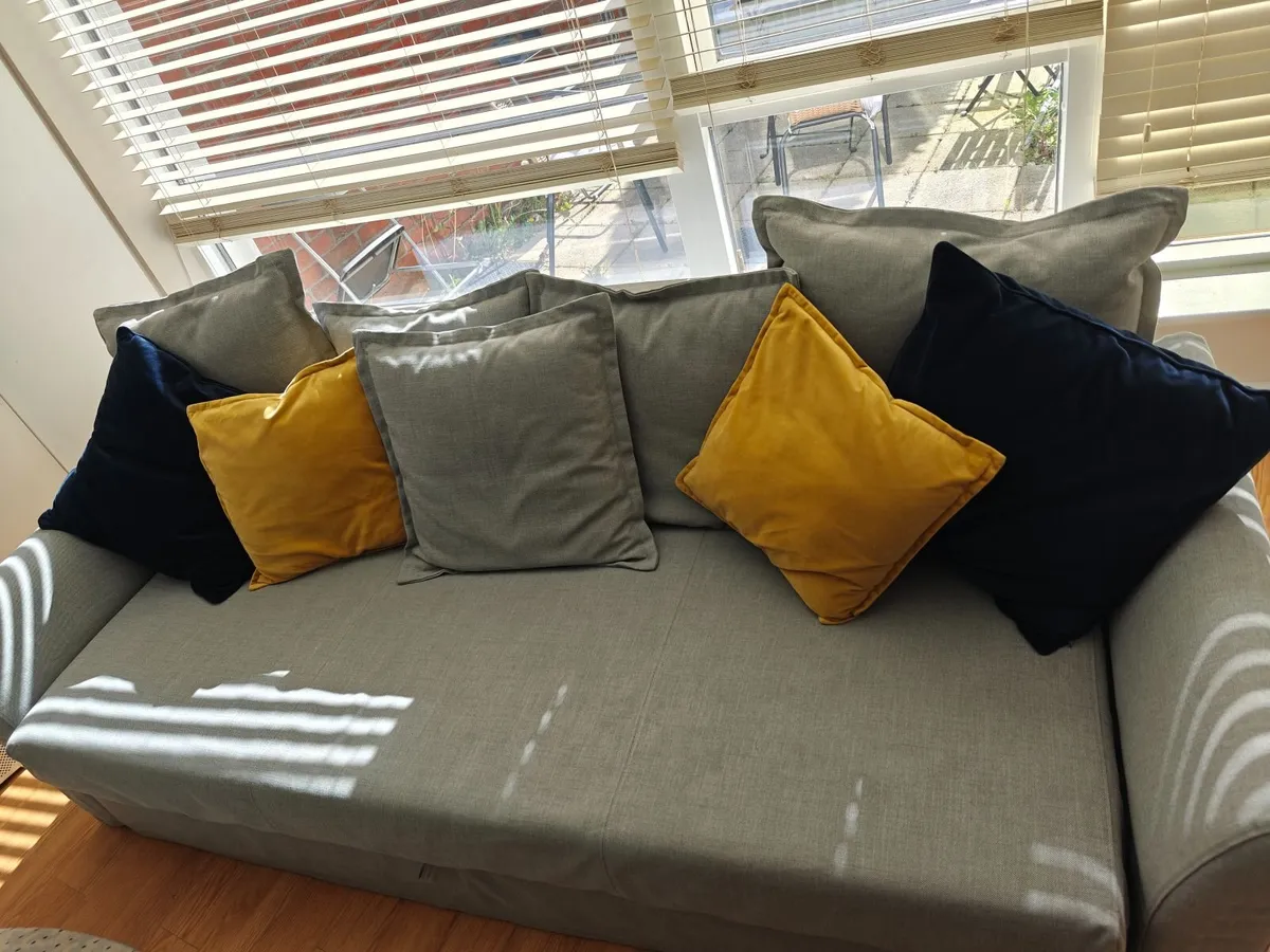 IKEA Sofa Bed + Cushions - Image 1