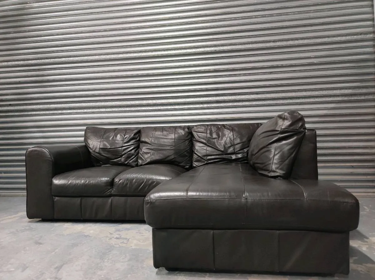 Leather corner sofa couch 🚚 - Image 2