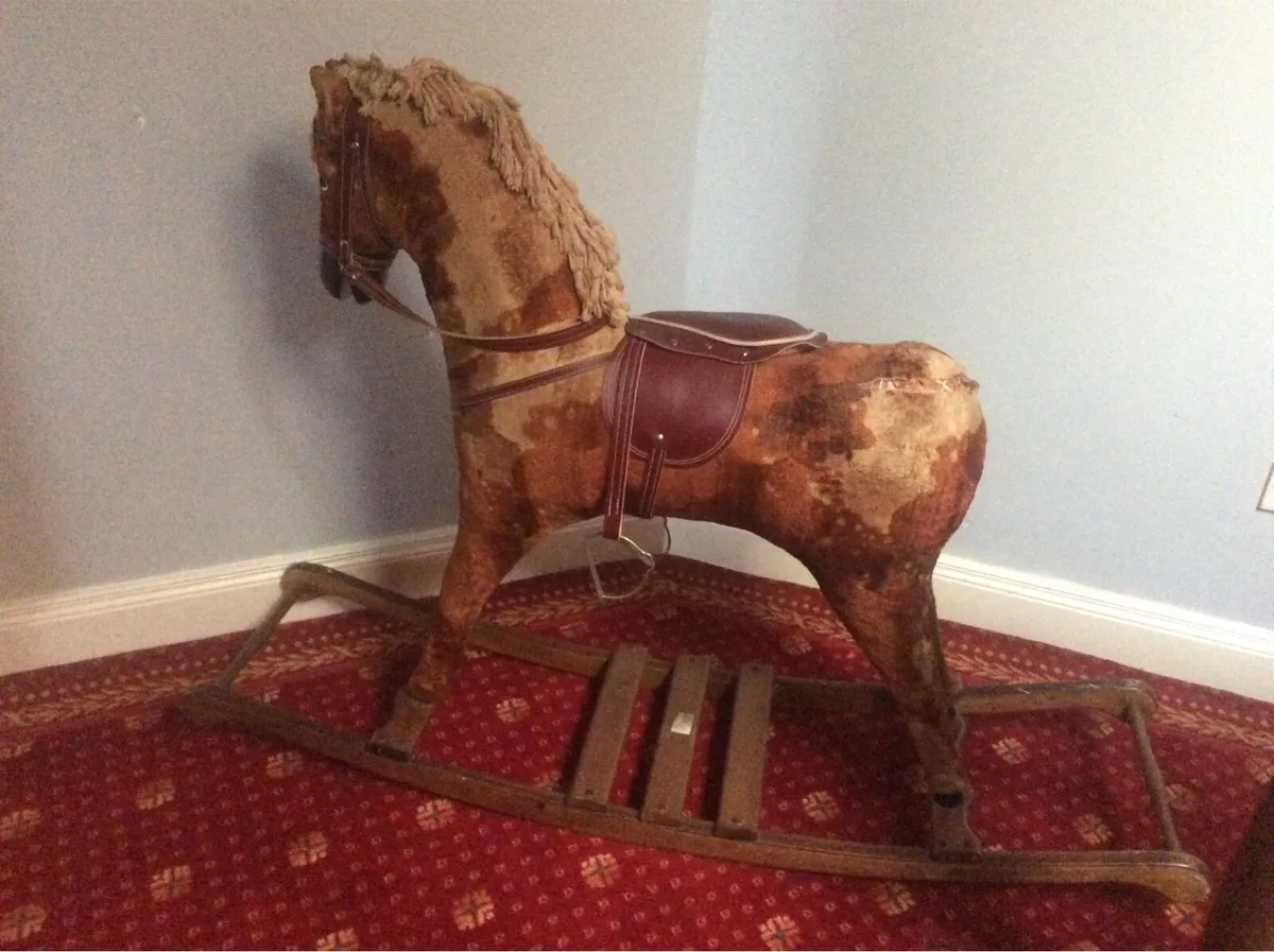 Antique rocking horse s - Image 1