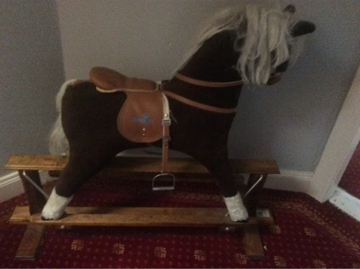 Antique rocking horse s - Image 3
