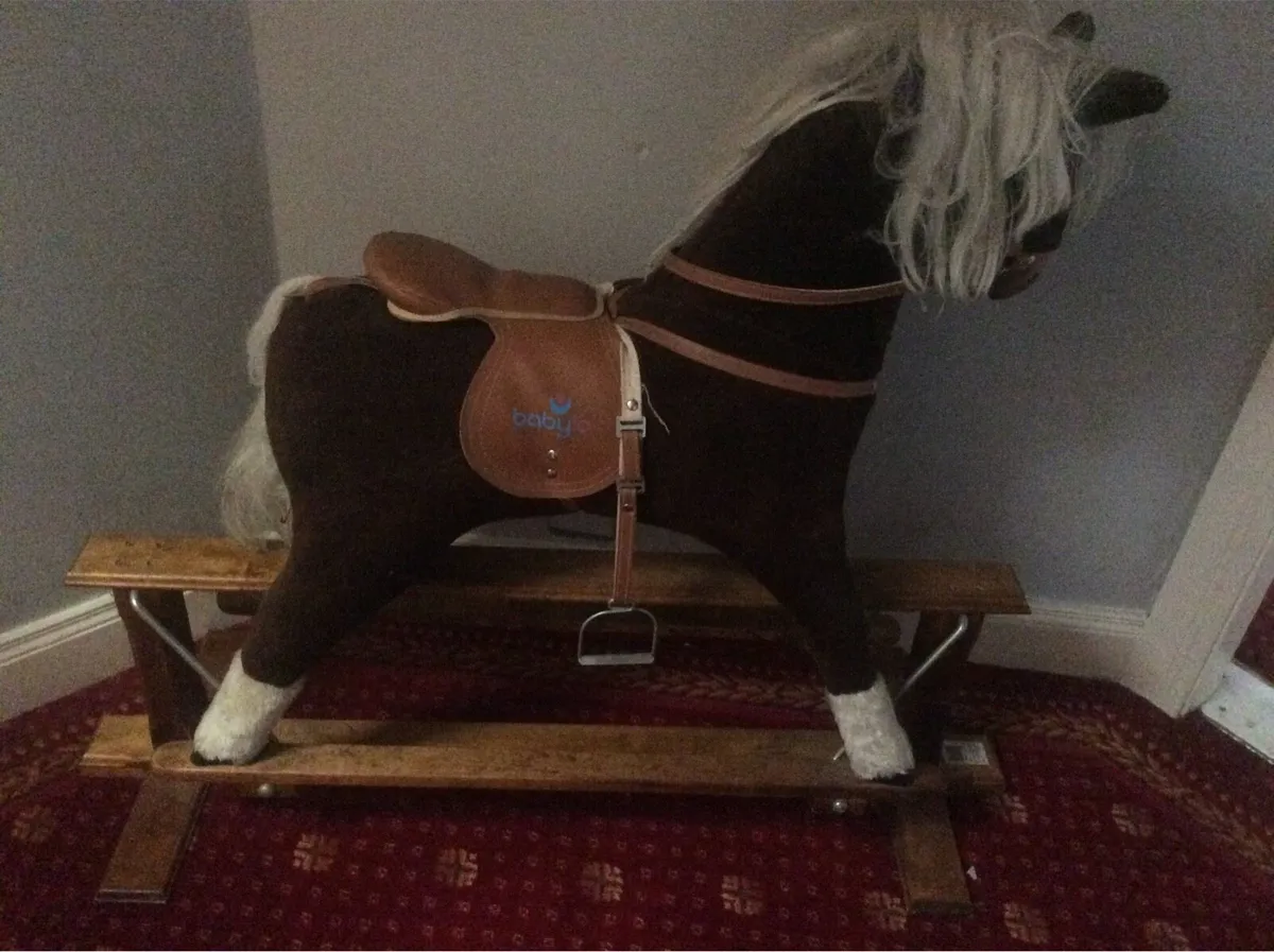 Antique rocking horse s - Image 4