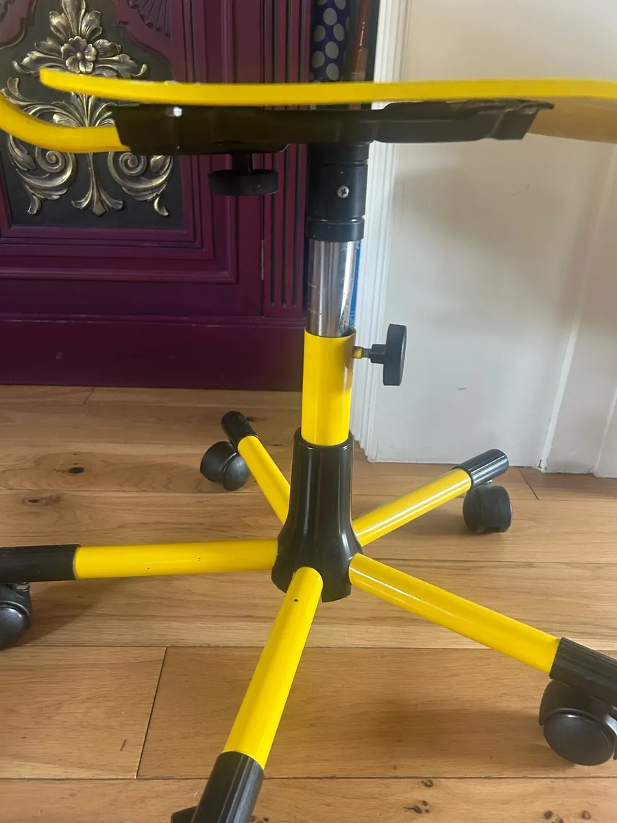 Small Yellow Swivel Chair - Image 4