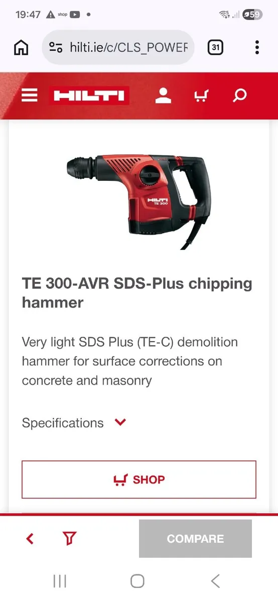 Hilti te300 breaker - Image 2