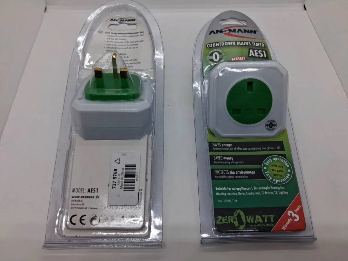 Postage - 2 x Ansmann AES1 Countdown Mains Timers - Image 2