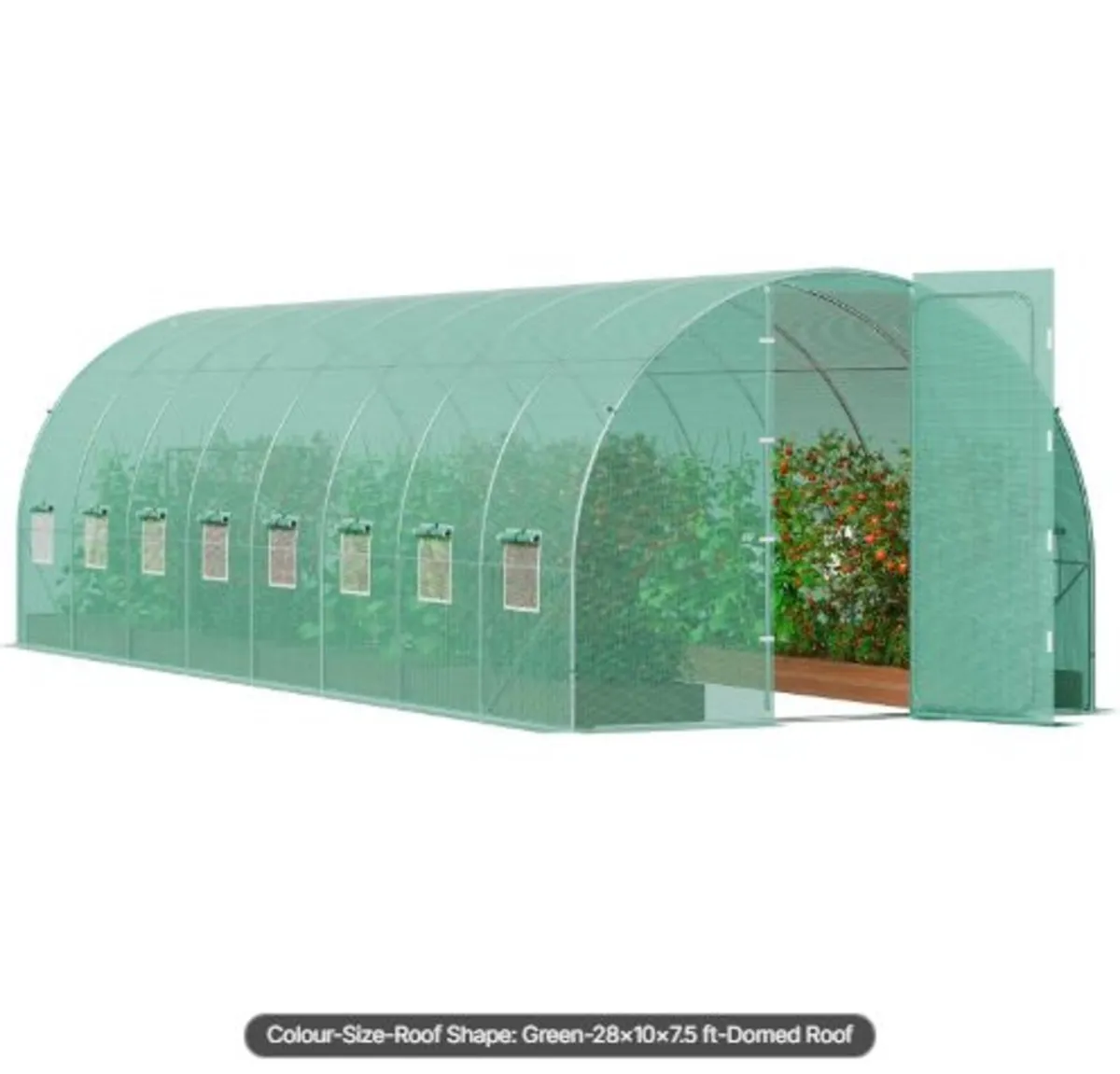 Walk-in Tunnel Greenhouse, 27.4x9.5x7.4 ft Hoop - Image 1