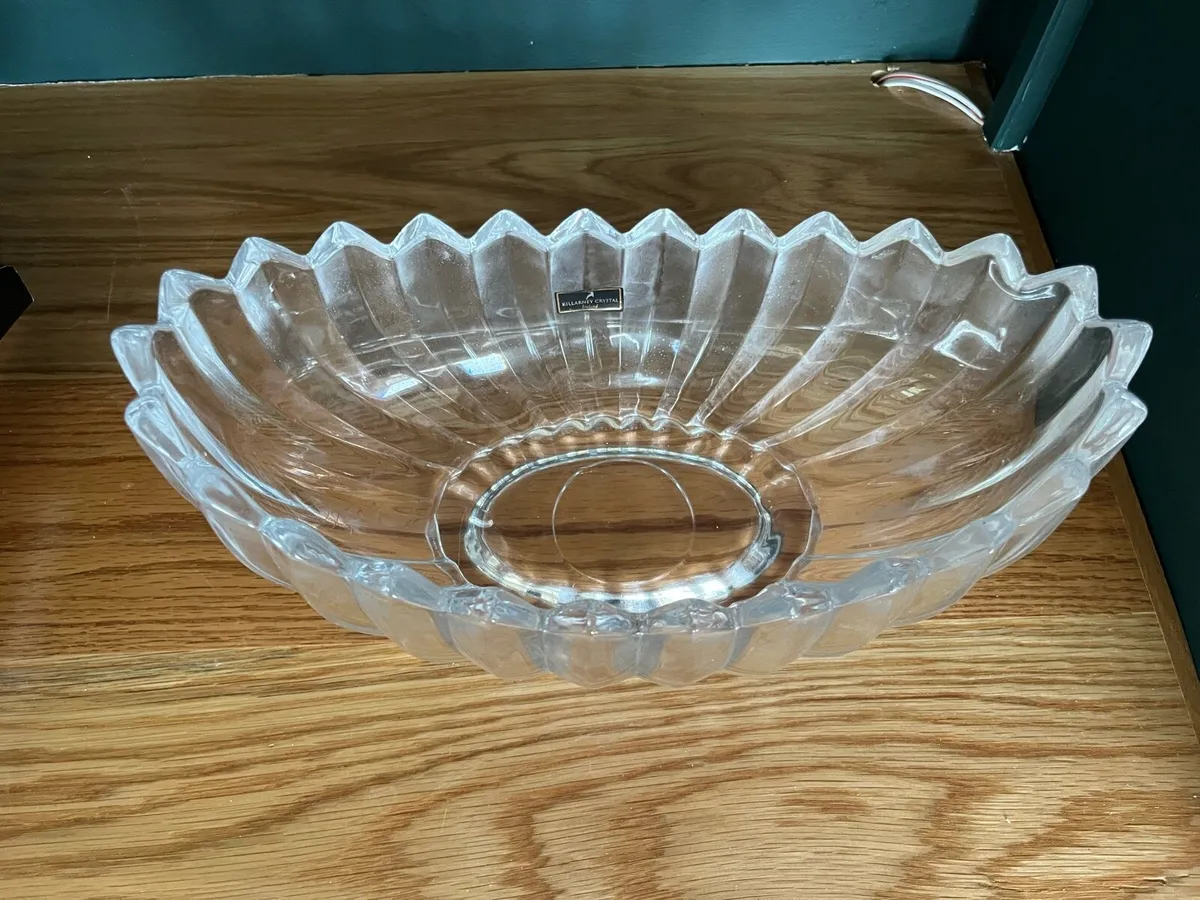 Killarney Crystal Beaufort Oval Glass Bowl - Image 2