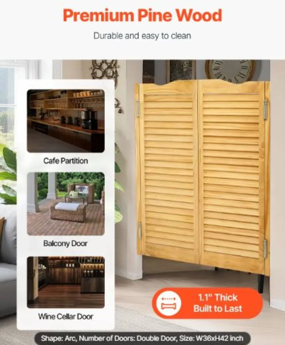 Swinging Cafe Doors, Arched Top Interior Saloon - Image 2