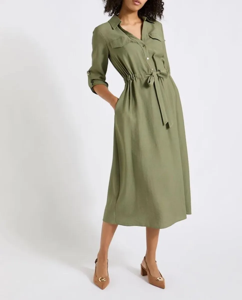 NEW Ladies Khaki Utility Skirt Dress - 2 Sizes