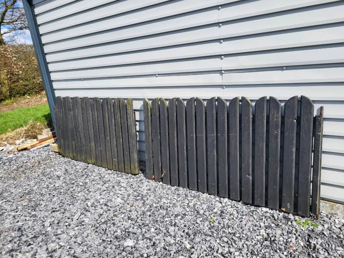 Gates x 2 wooden driveway 5ft 10 each by 3ft 1 in