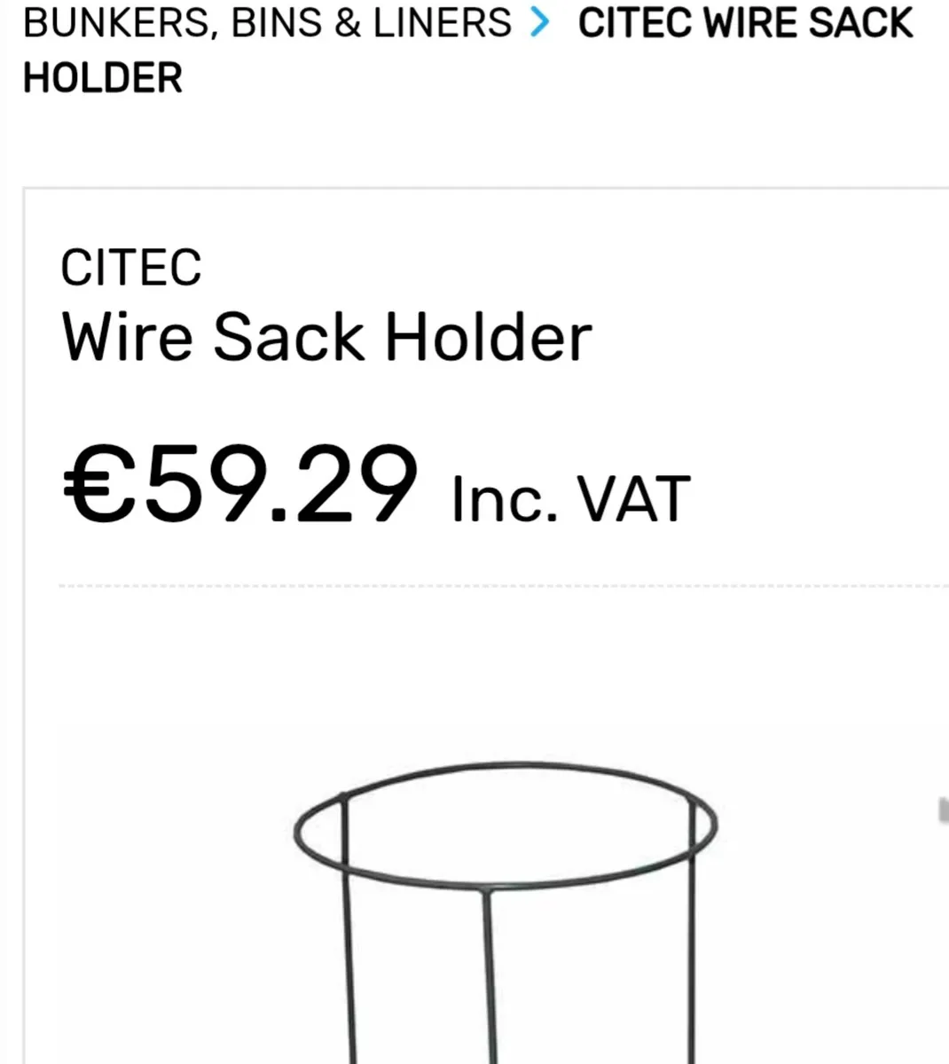 Wire Black Bag Holders . - Image 3