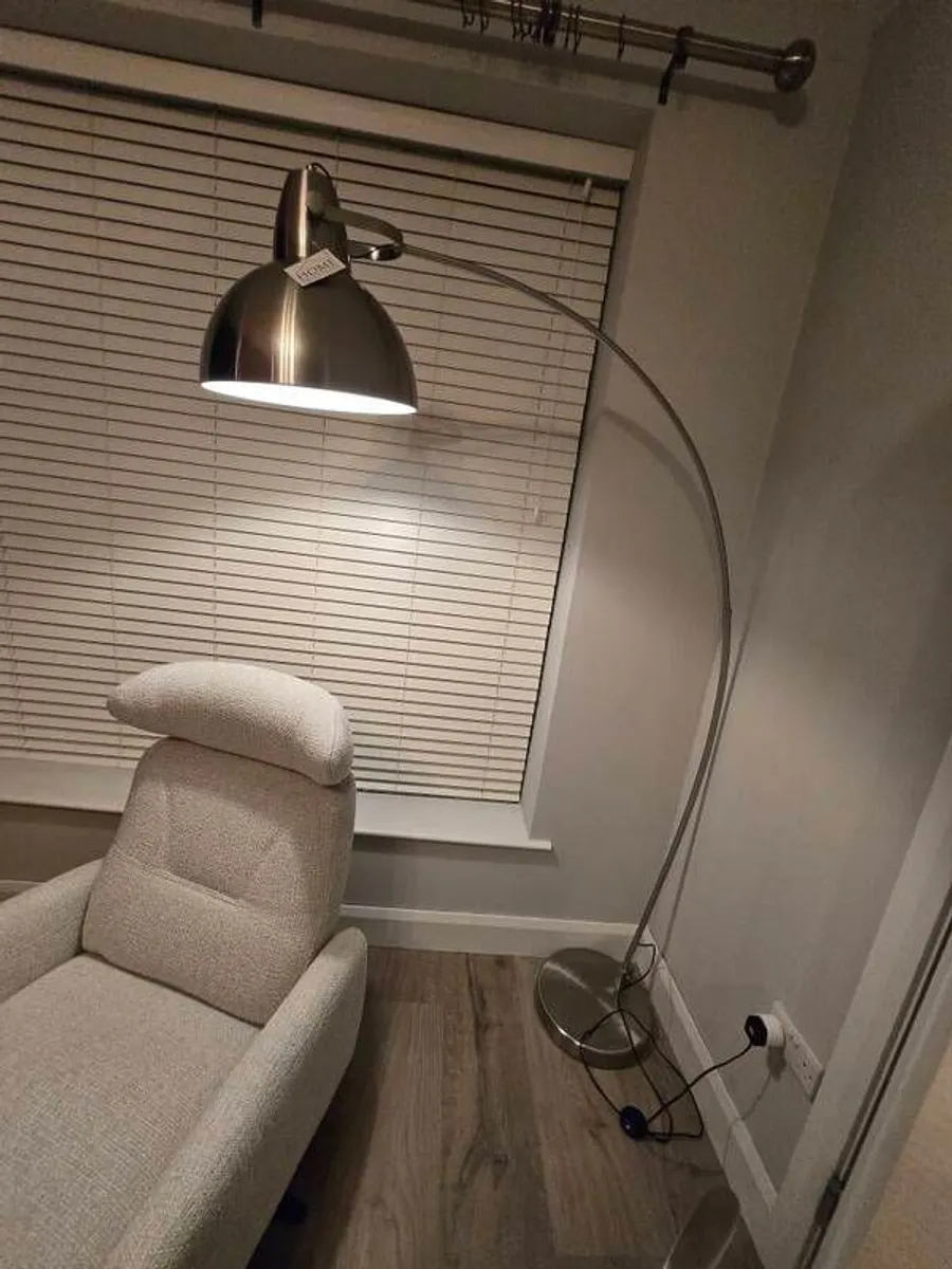 Large Arc Floor Lamp - Silver - Image 1