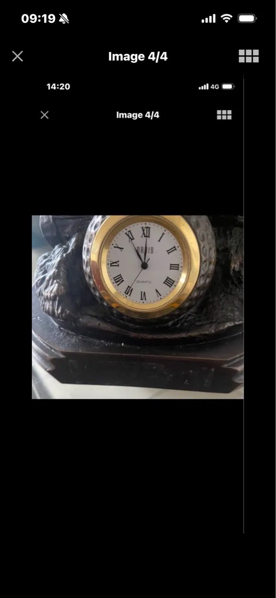 Rare Bronze Golf Kit Clock - Image 4