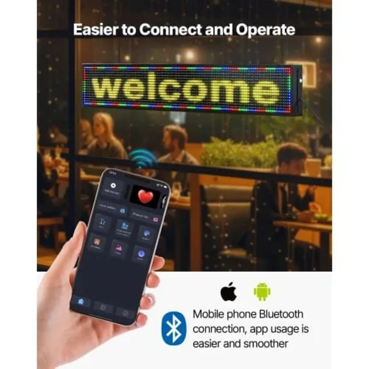 Programmable LED Sign, P10 Full Color Flexible Dig - Image 2