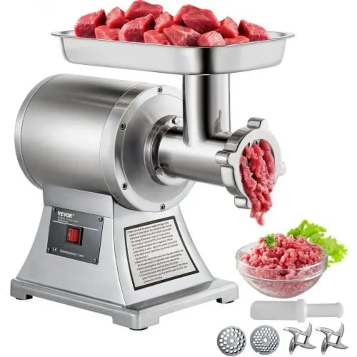 Electric Meat Mincer, 1100W 330LBS/H Capacity Meat - Image 1