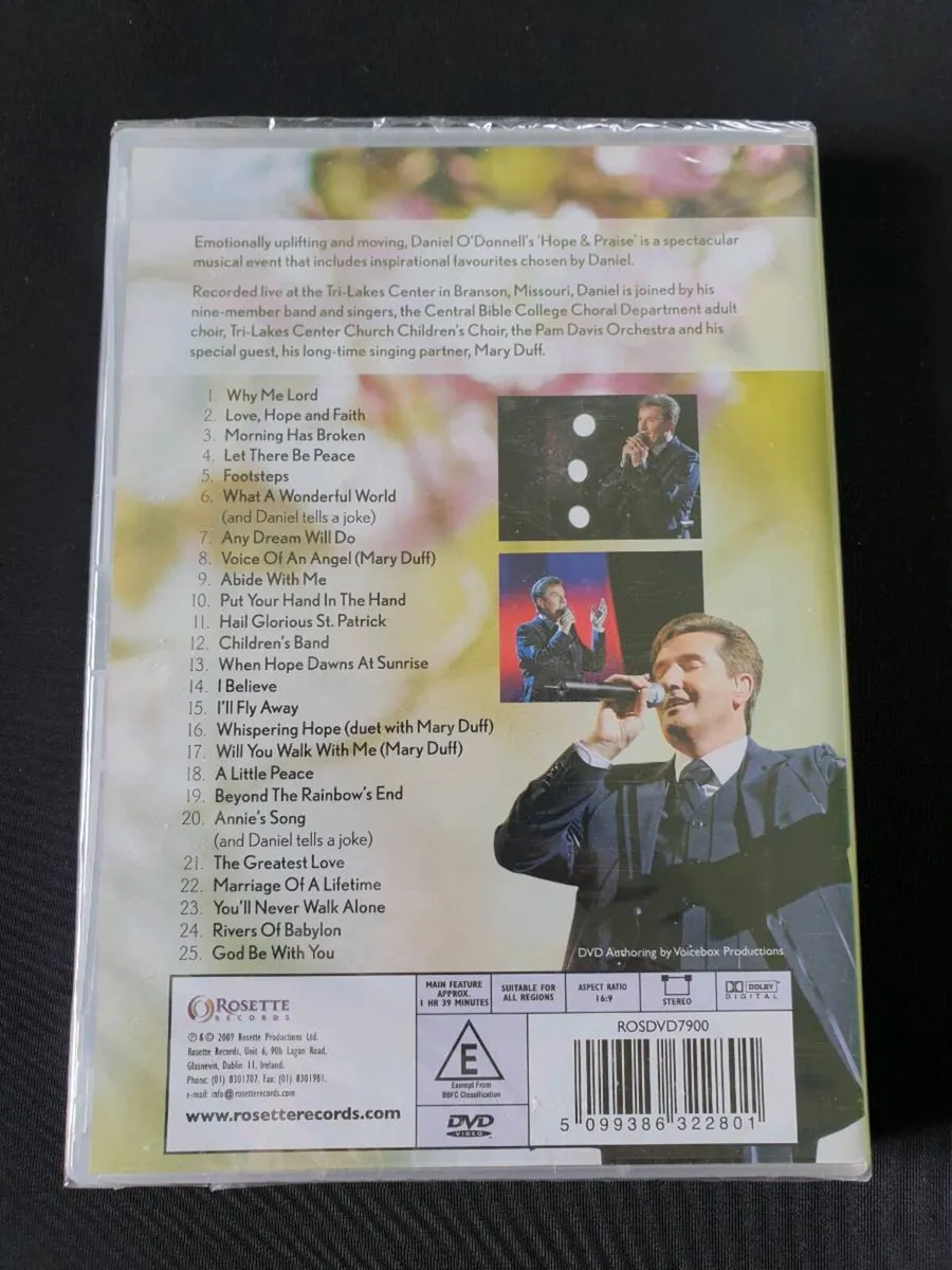 Daniel O'Donnell DVD Hope and Praise 2009 - Image 2