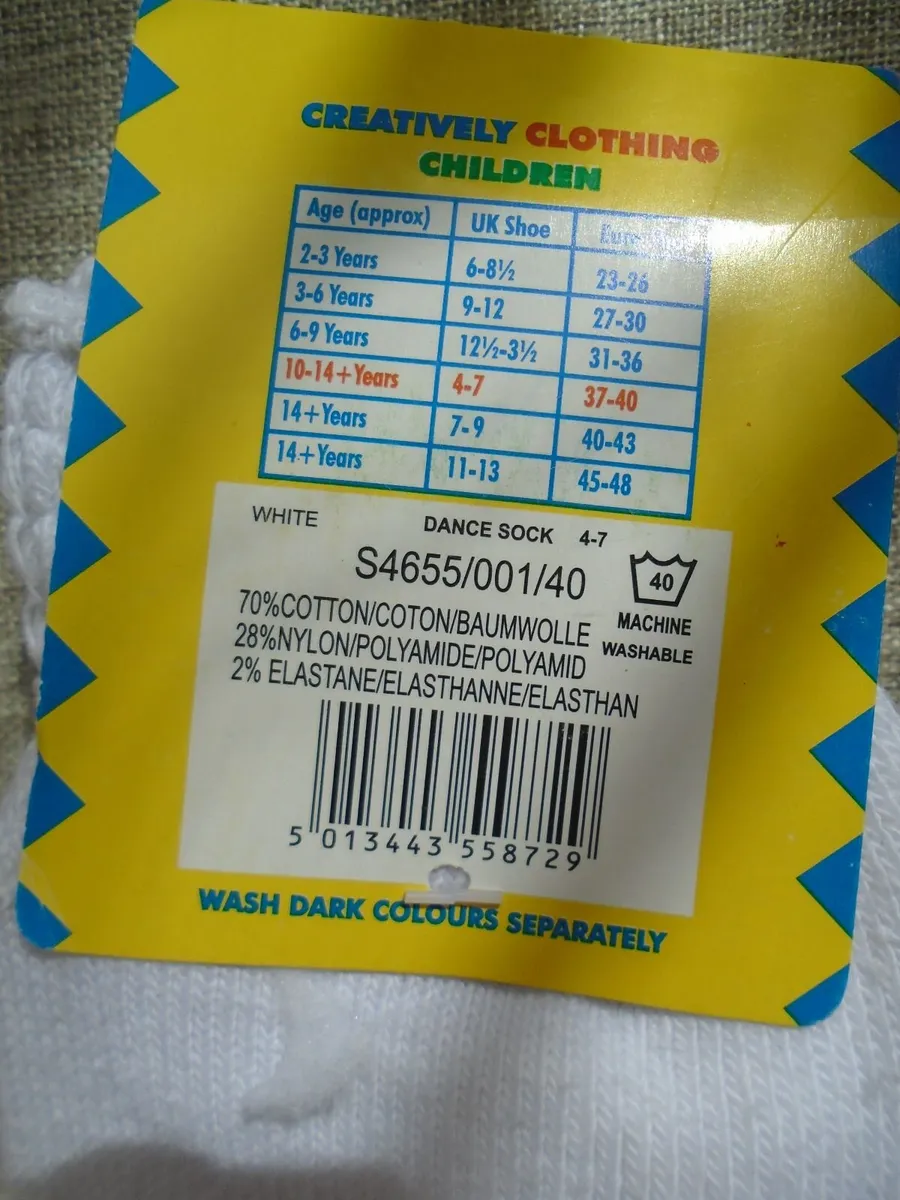 Irish dancing socks, Size 4-7, Dance - Image 2