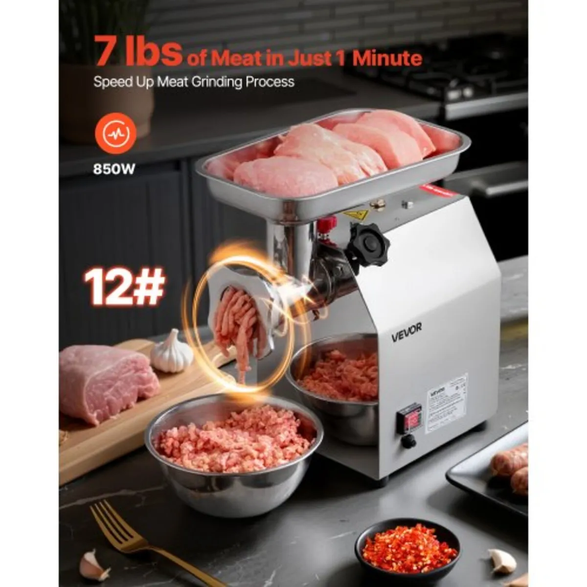 Commercial Electric Meat Grinder, 3.2 kg/min Capac - Image 4