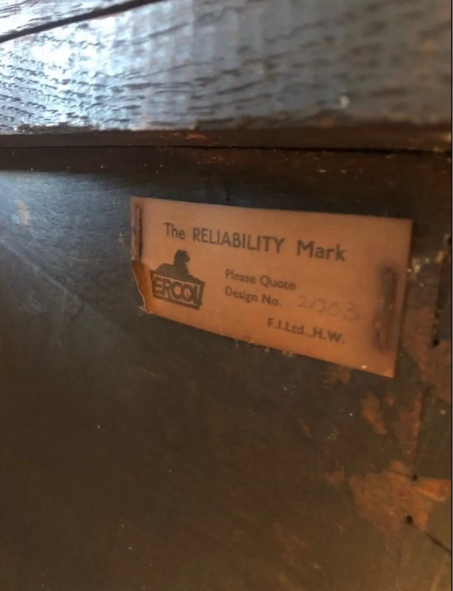 Mid Century Ercol Tall Console Table - Image 4